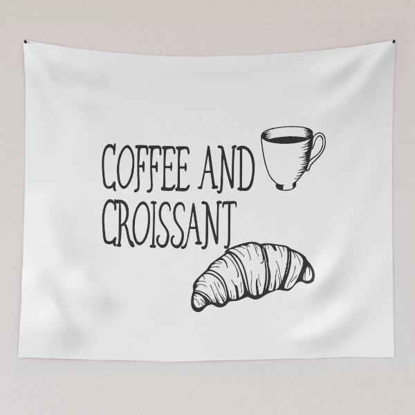 Item preview, Coffee And Croissant Pastry 1 Gift designed and sold by OneLine Studio.