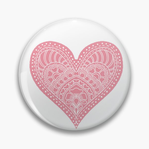 Item preview, Blush Pink Mandala Heart Henna Boho Pastel Love designed and sold by DColourMuse.