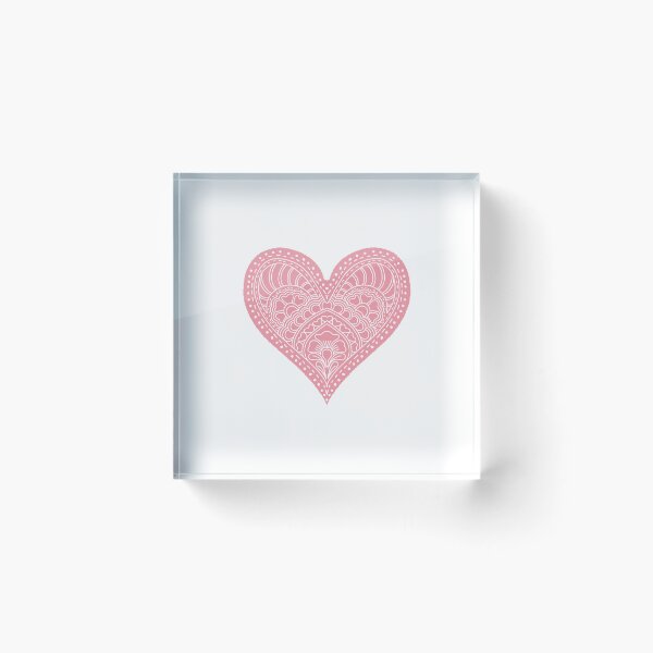 Item preview, Blush Pink Mandala Heart Henna Boho Pastel Love designed and sold by DColourMuse.