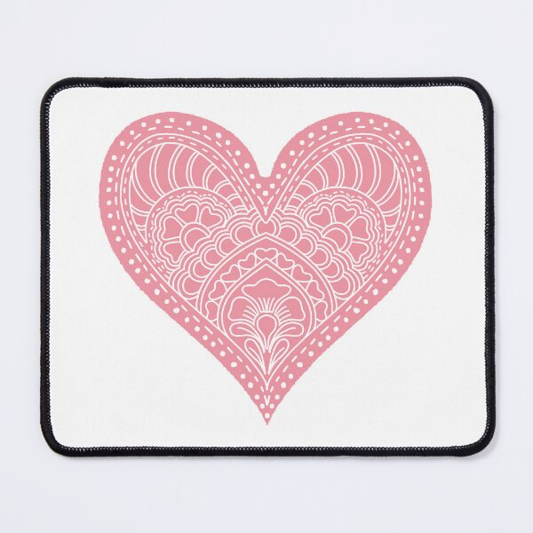 Item preview, Blush Pink Mandala Heart Henna Boho Pastel Love designed and sold by DColourMuse.