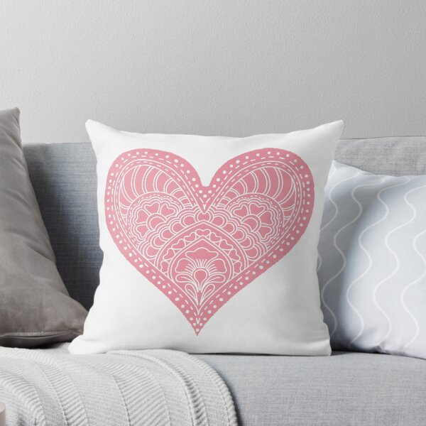 Item preview, Blush Pink Mandala Heart Henna Boho Pastel Love designed and sold by DColourMuse.