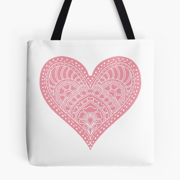 Item preview, Blush Pink Mandala Heart Henna Boho Pastel Love designed and sold by DColourMuse.
