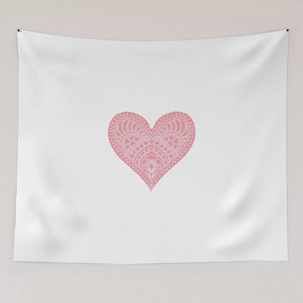 Item preview, Blush Pink Mandala Heart Henna Boho Pastel Love designed and sold by DColourMuse.