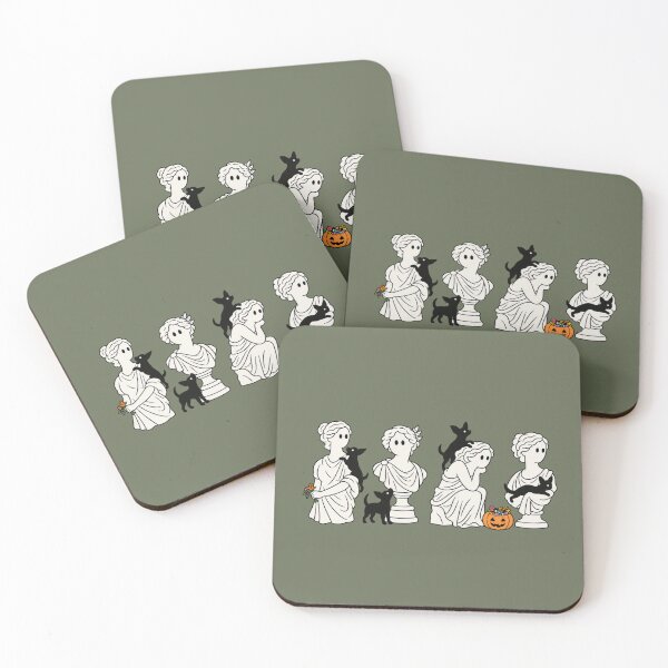 Item preview, Halloween Ghost Statues and Black Dogs Spooky Classical Art designed and sold by AmiGraph.