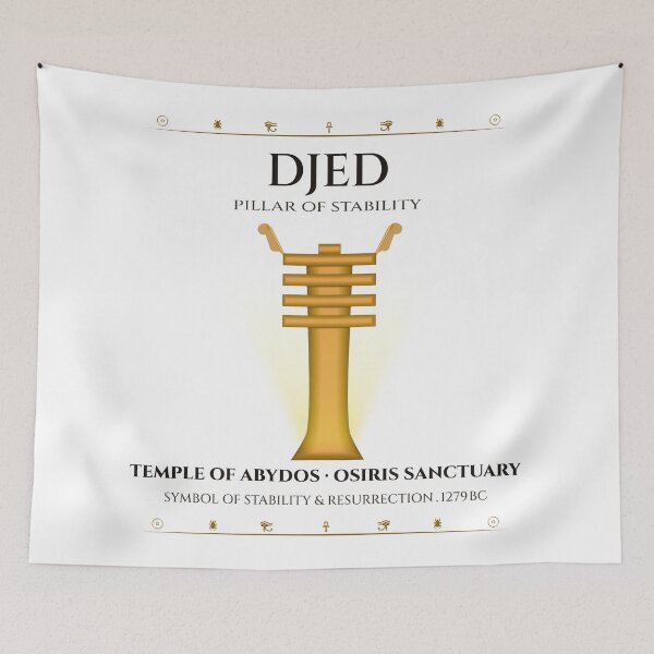 Item preview, Djed Pillar Symbol of Stability · Temple of Abydos · Osiris Sanctuary · Ancient Egypt · 1279 BC designed and sold by PharaohDArt.