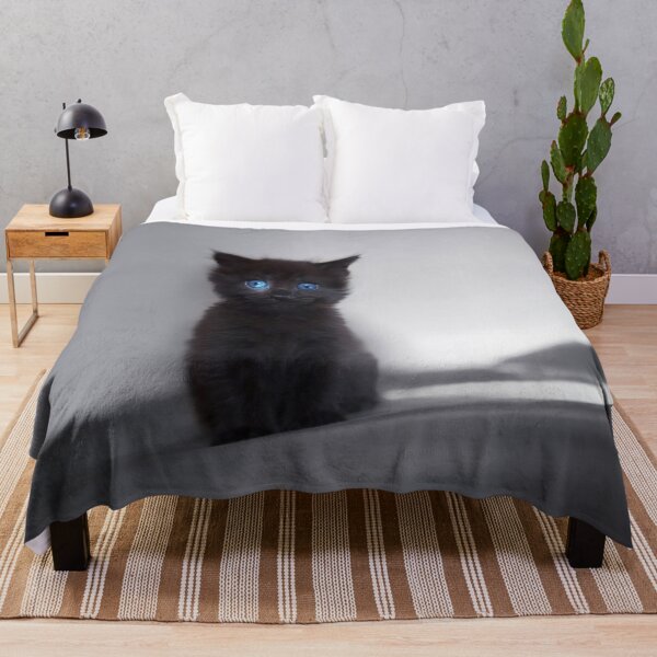 Item preview, Black kitten with blue eyes designed and sold by LilaVert.