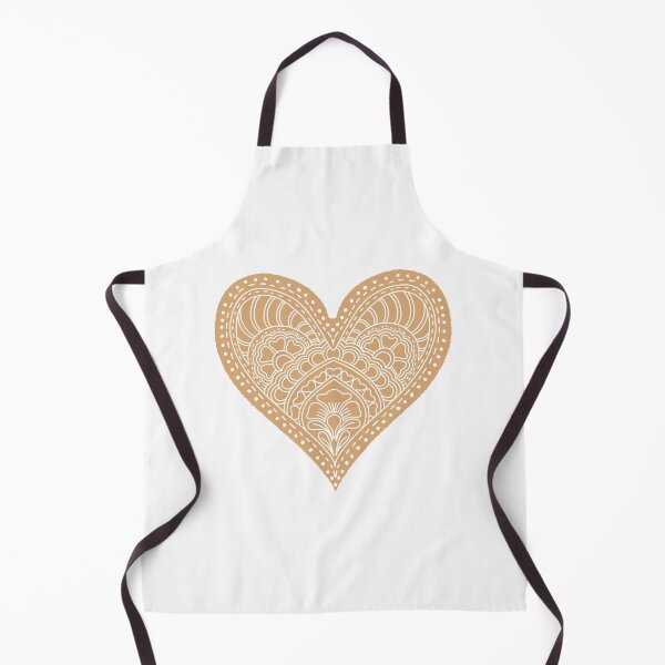 Item preview, Caramel Gold Mandala Heart Henna Boho Neutral Art designed and sold by DColourMuse.
