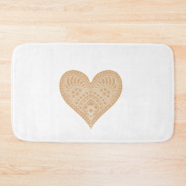 Item preview, Caramel Gold Mandala Heart Henna Boho Neutral Art designed and sold by DColourMuse.