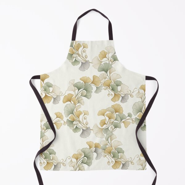 Item preview, Japanese Ginkgo Leaves Luxury Seamless Pattern designed and sold by ShivCraftStudio.