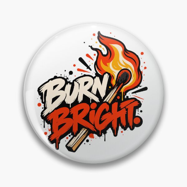 Item preview, Burn Bright – Matchstick Fire Streetwear Graphic designed and sold by DesignGraphica.