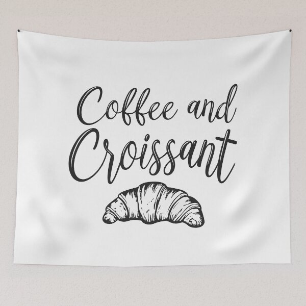 Item preview, Coffee And Croissant Pastry 2 Gift designed and sold by OneLine Studio.
