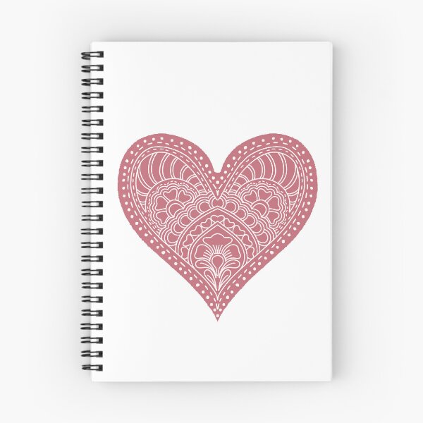 Item preview, Dusty Rose Mandala Heart Henna Boho Vintage Doodle designed and sold by DColourMuse.