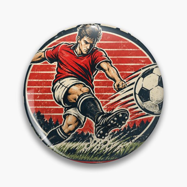 Item preview, Vintage Football Emblem Play Hard Game On Retro designed and sold by LongIslandDesgn.