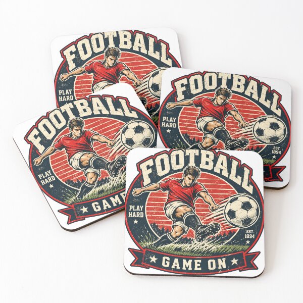 Item preview, Vintage Football Emblem Play Hard Game On Retro designed and sold by LongIslandDesgn.