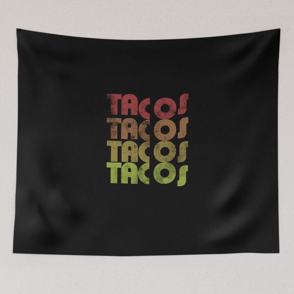 Item preview, Retro Distressed Tacos Text Mexican Food Lover Art designed and sold by CalebMayo.