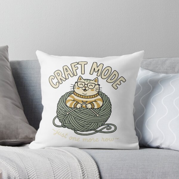 Item preview, Craft Mode Cat — Funny Knitting & Crochet designed and sold by MSHobbies.