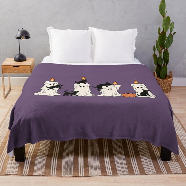 Item preview, Halloween Ghost Candles and Black Dogs Cute Spooky Art designed and sold by AmiGraph.