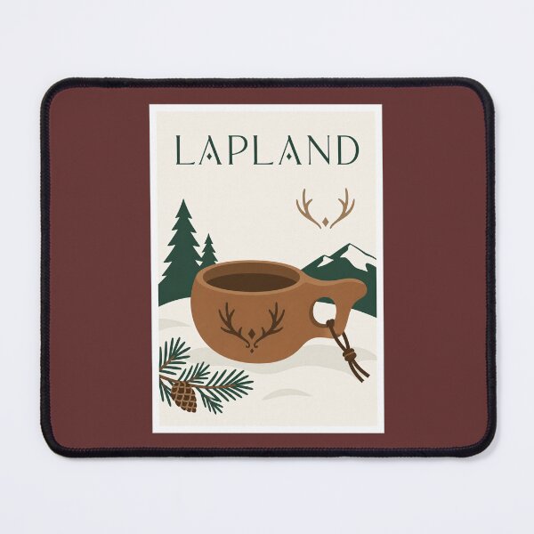 Item preview, Lapland Wooden Kuksa Cup Travel Poster designed and sold by Beyond Destinations.
