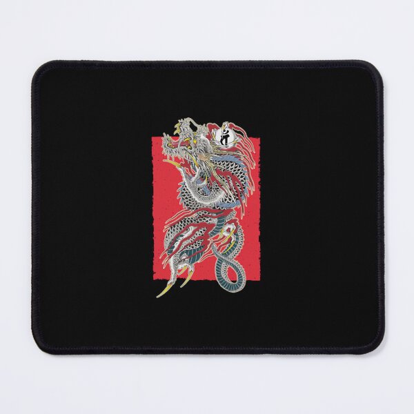 Item preview, Traditional Asian Dragon Tattoo Red Banner Art designed and sold by CalebMayo.