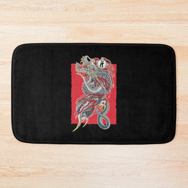 Item preview, Traditional Asian Dragon Tattoo Red Banner Art designed and sold by CalebMayo.