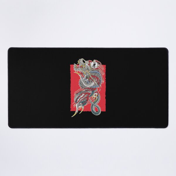 Item preview, Traditional Asian Dragon Tattoo Red Banner Art designed and sold by CalebMayo.