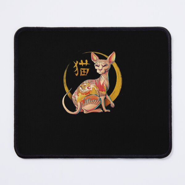 Item preview, Sphynx Cat Traditional Tiger Tattoo Golden Sun Art designed and sold by CalebMayo.