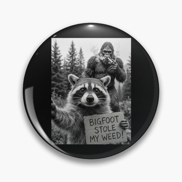 Item preview, Bigfoot Stole My Weed Funny 420 Raccoon Smoking designed and sold by khdmalakarak.