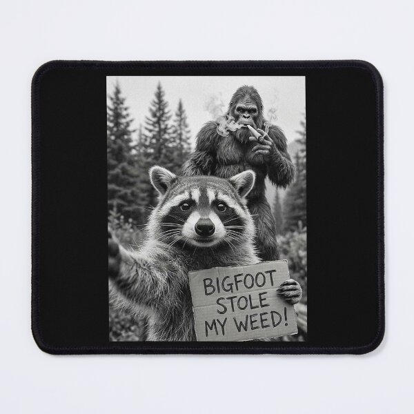 Item preview, Bigfoot Stole My Weed Funny 420 Raccoon Smoking designed and sold by khdmalakarak.