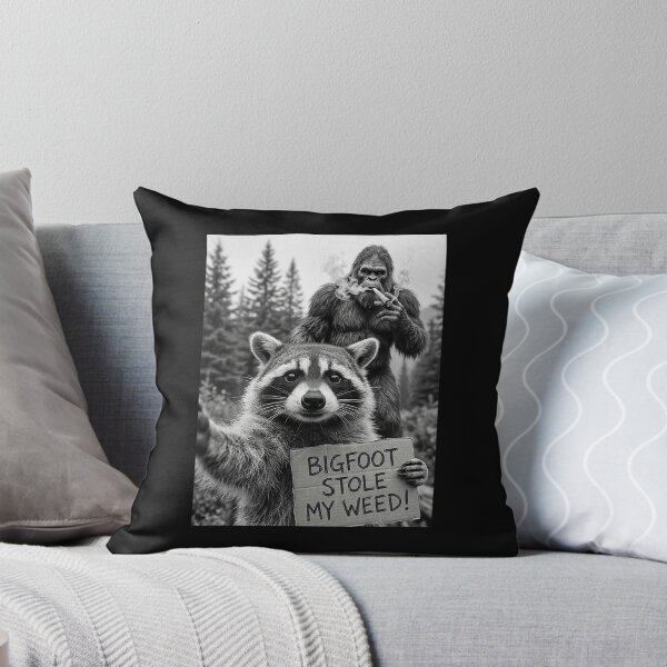 Item preview, Bigfoot Stole My Weed Funny 420 Raccoon Smoking designed and sold by khdmalakarak.