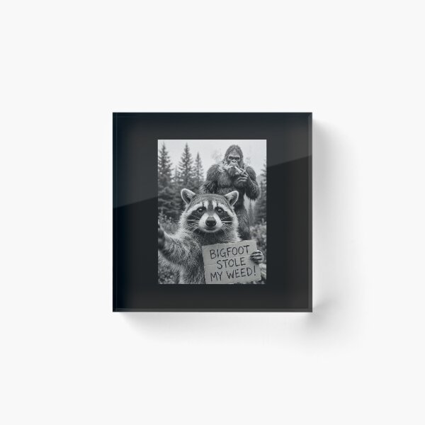 Item preview, Bigfoot Stole My Weed Funny 420 Raccoon Smoking designed and sold by khdmalakarak.