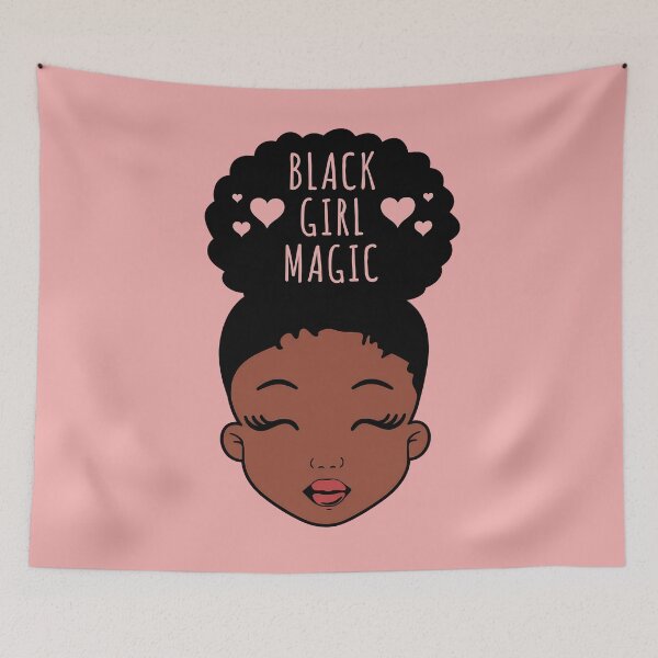 Item preview, Black Girl Magic, African American Girl, Heart designed and sold by nasr-say.