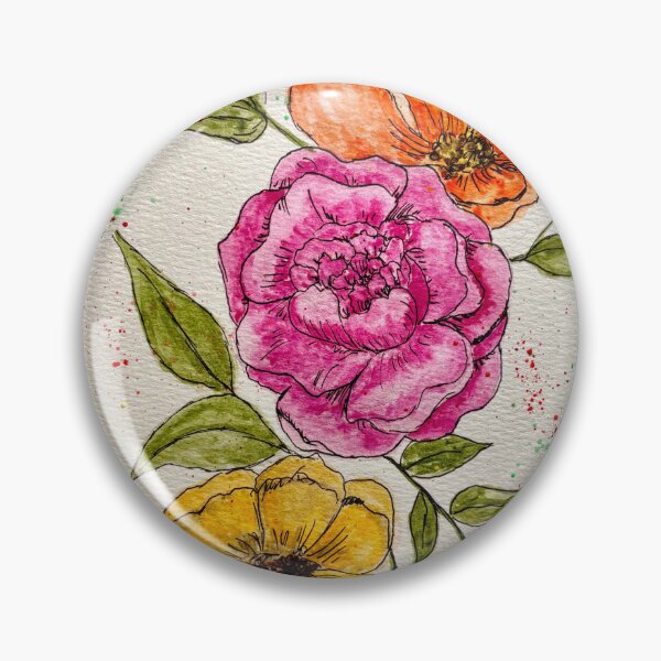 Artikelvorschau, Herbstliche botanische Wildblumen, Aquarell- und Tuschedruck entworfen und verkauft von TrazosDelSurArt.