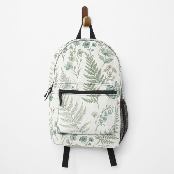 Item preview, Fern Leaves Butterflies Botanical Seamless Pattern designed and sold by ShivCraftStudio.