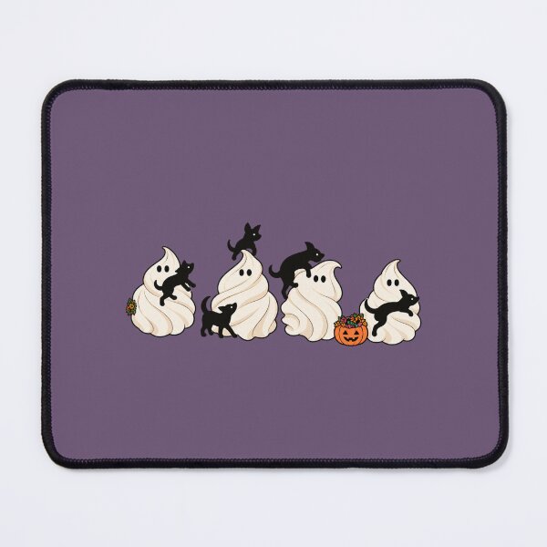Item preview, Halloween Meringue Ghosts and Black Dogs Cute Spooky Art designed and sold by AmiGraph.
