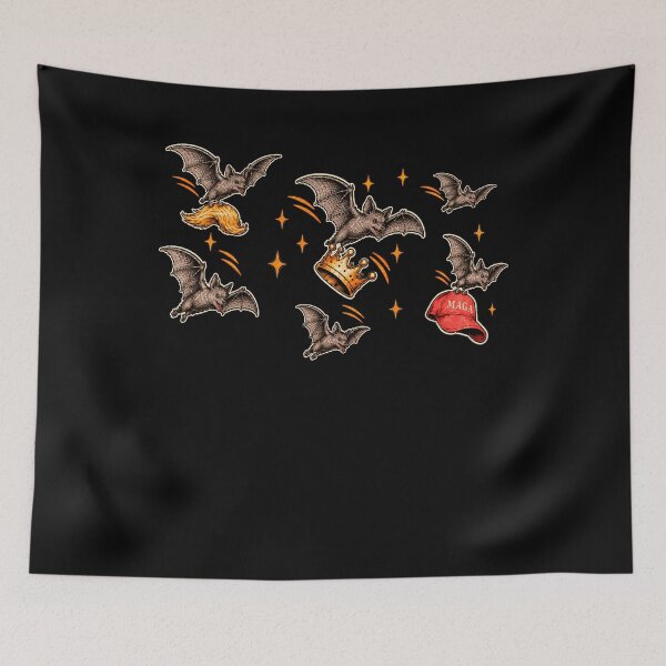 Item preview, Funny Anti Trump Halloween Bats Carrying Red Hat Crown designed and sold by watanabeee.