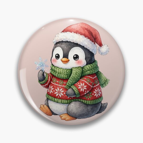 Item preview, Christmas Penguin in a Cozy Winter Sweater designed and sold by PunchDrop.