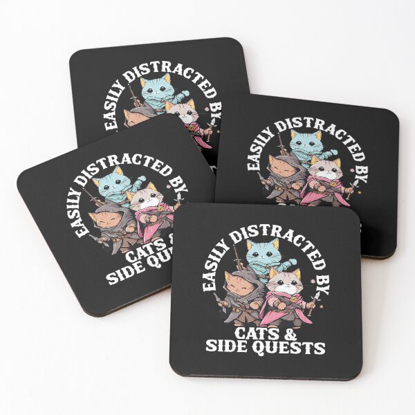Item preview, Cats Side Quest Funny Fantasy Gaming Adventure designed and sold by khdmalakarak.