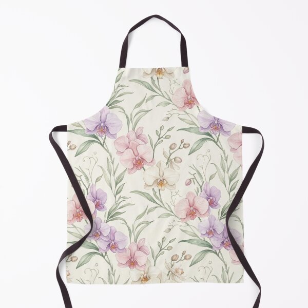 Item preview, Graceful Orchid Botanical Floral Seamless Pattern designed and sold by ShivCraftStudio.