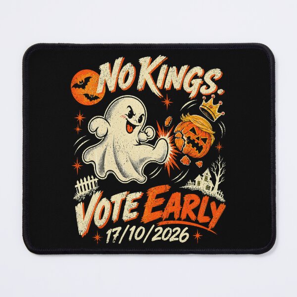 Item preview, No Kings Vote Early 17 10 2026 Ghost Kicking Trumpkin Halloween designed and sold by watanabeee.