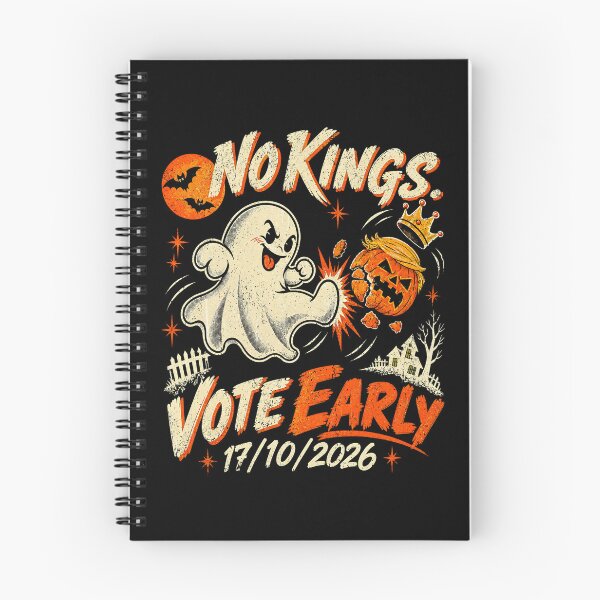 Item preview, No Kings Vote Early 17 10 2026 Ghost Kicking Trumpkin Halloween  designed and sold by watanabeee.
