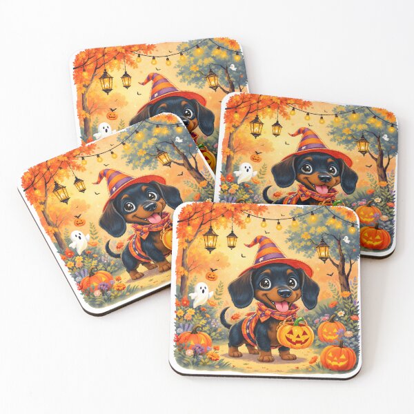 Item preview, Cute Halloween Dachshund Art designed and sold by Kedspicedesign.