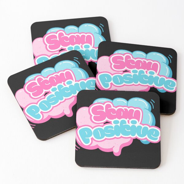 Item preview, Stay Positive Pink and Blue Graffiti Bubble designed and sold by Rynasvz.