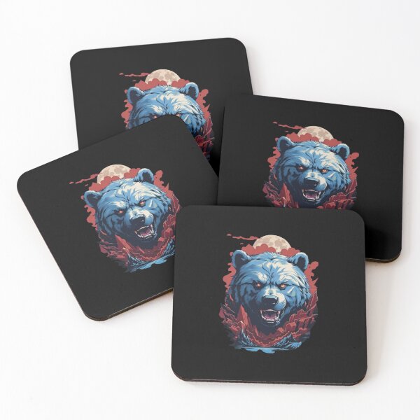 Item preview, Angry Grizzly Bear Red Moon Forest Monster Art designed and sold by SofiaBrand.