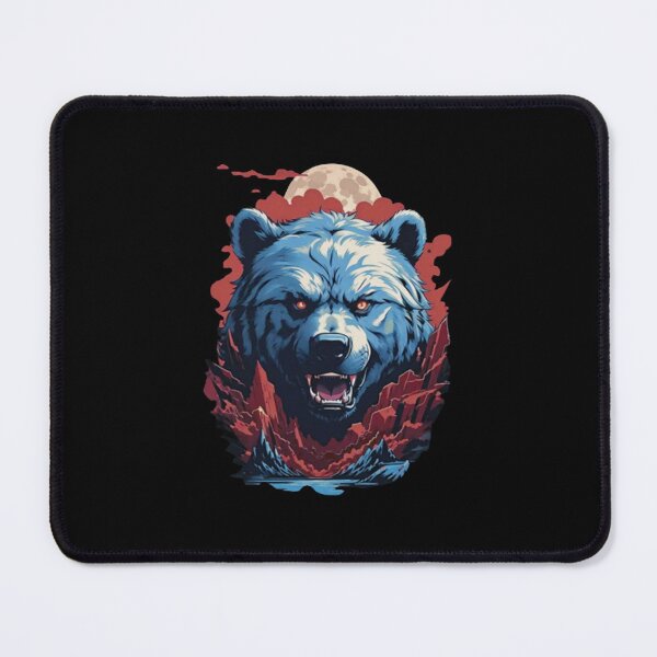 Item preview, Angry Grizzly Bear Red Moon Forest Monster Art designed and sold by SofiaBrand.