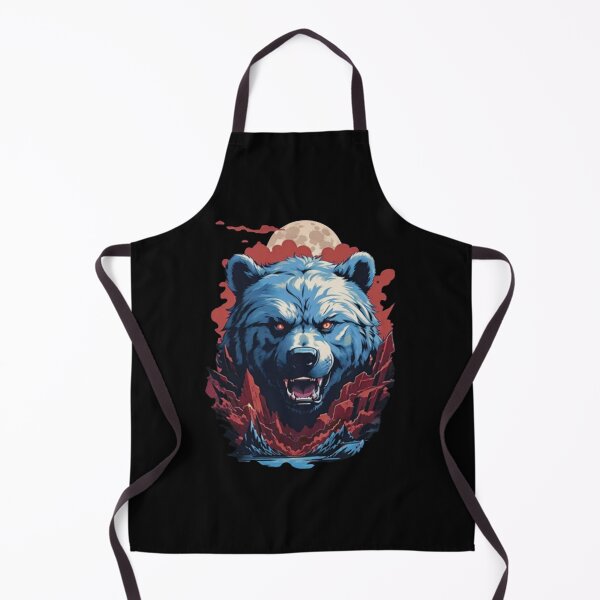 Item preview, Angry Grizzly Bear Red Moon Forest Monster Art designed and sold by SofiaBrand.