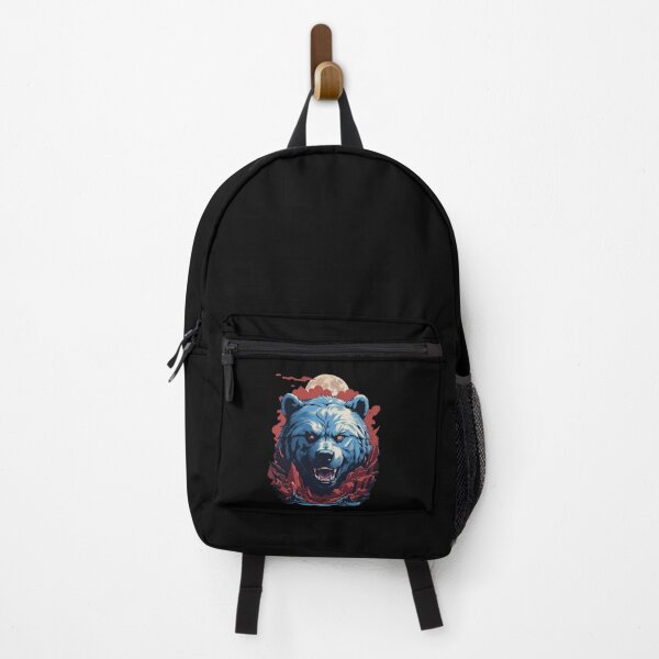 Item preview, Angry Grizzly Bear Red Moon Forest Monster Art designed and sold by SofiaBrand.