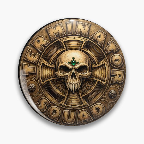 Item preview, Terminator Squad - Sci-Fi Military Retro Badge Art designed and sold by BravenBold.