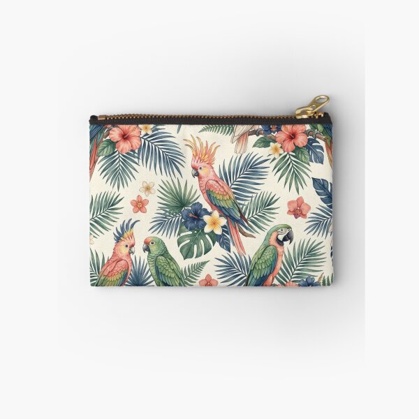 Item preview, Exotic Tropical Parrots Palm Seamless Pattern designed and sold by ShivCraftStudio.