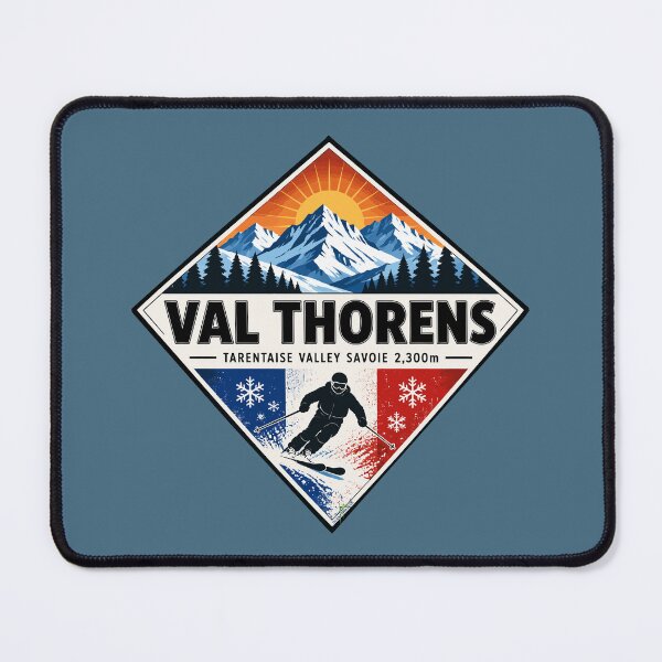 Item preview, Val Thorens France Alps Les Trois Vallées Skiing Ski Sticker TShirt 01 designed and sold by OuterShellUK.