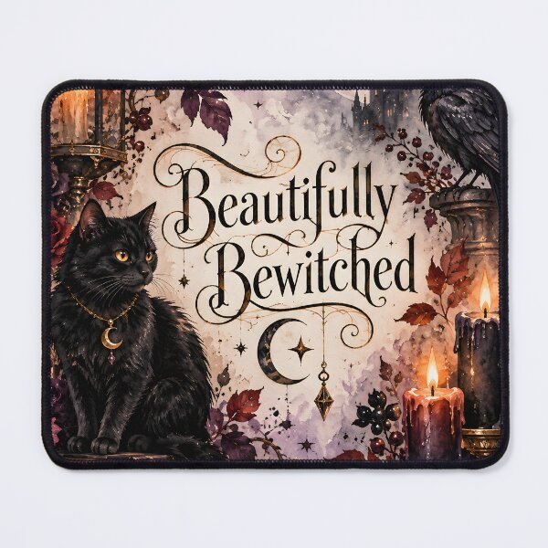 Item preview, Beautifully Bewitched – Gothic Black Cat, Raven & Moon Halloween Art designed and sold by blankTeeShirt.